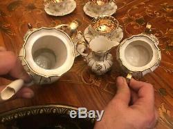 6 Cup 6 Saucer 1 Pot 1 Sugar 1 Milk Vintage Kueps Bavaria Porcelain Coffee Set