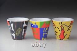 6 Sets of Bialetti Art Espresso Demitasse Porcelain Cup & Saucer
