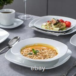 60-Piece MALACASA Elisa Dinnerware Set for 12 Porcelain Dining Kitchen Dish Set