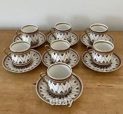 7 Rare 1970s Arabia Finland Handpainted Espresso Demitasse Cup Saucer Sets