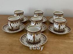 7 Rare 1970s Arabia Finland Handpainted Espresso Demitasse Cup Saucer Sets