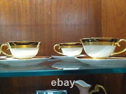 (8)Vintage Flintridge California Porcelain Cup & Saucer withGold Decoration