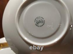 (8)Vintage Flintridge California Porcelain Cup & Saucer withGold Decoration