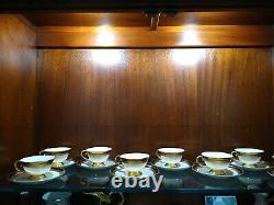 (8)Vintage Flintridge California Porcelain Cup & Saucer withGold Decoration