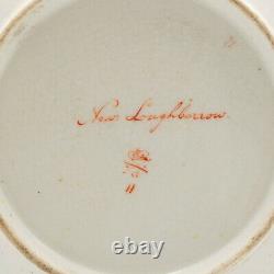 A Fine Derby Porcelain Named Landscape Tea Cup and saucer c1815