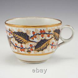 A Rare New Hall Porcelain Tea Cup and Saucer c1800