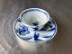 A Rare Set Of Chinese 18thc Blue And White Figural Pattern Cup And Saucer 02