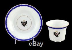 A Russian Imperial Porcelain Cup & Saucer Tsarskoe Selo Service Nicholas II