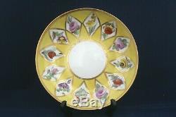 A Very Rare Yellowground Pinxton Porcelain Breakfast Cup& Saucer