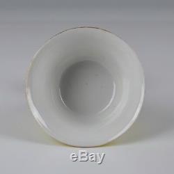 A Yellow Glazed Chinese Porcelain Famille Rose Covered Cup & Saucer Ca 1920
