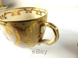 ANTIQUE ENGLISH PORCELAIN TEA COFFEE CUP SAUCER PLATE SET FLOWERS Pat. 2990 b