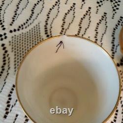 ANTIQUE LIMOGES CORONET CHOCOLATE/COFFEE/TEA SET Porcelain Pot with4 Cups Saucers