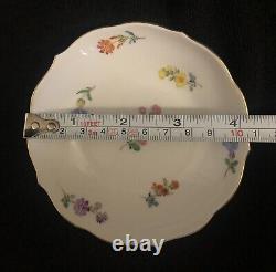 ANTIQUE MEISSEN PORCELAIN COFFEE CUP AND SAUCER Floral & Glory Morning