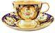Antique Sevres Style Porcelain Demitasse Cup & Saucer Regency Coalport 1800s