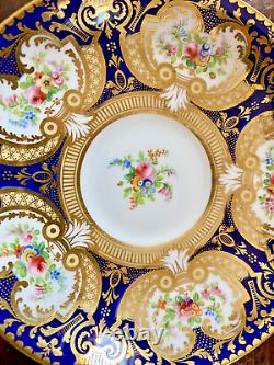 ANTIQUE SEVRES STYLE PORCELAIN DEMITASSE CUP & SAUCER REGENCY COALPORT 1800s