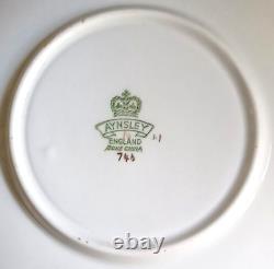AYNSLEY ORCHARD GOLD Porcelain Tea Cup, Saucer & Luncheon Plate D. Jones