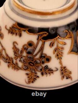 Amazing Antique 18th Century Meissen Porcelain Tischchenmuster Teabow & Saucer