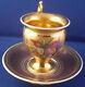 Amazing Antique 19thc Paris French Porcelain Cup & Saucer Porcelaine Tasse Vieux