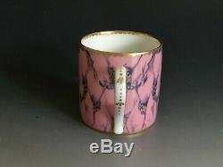 Ancienne Manufacture Royale De Limoges France Porcelain Cup & Saucer Marbre Rose