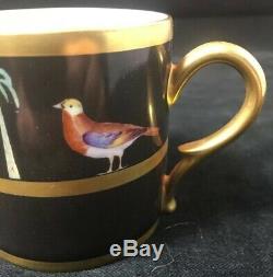 Ancienne Manufacture Royale de Limoges Porcelain Aux Oiseaux Cup & Saucer