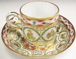 Ancienne Royale De Limoges Dauphins Porcelain Cup & Saucer
