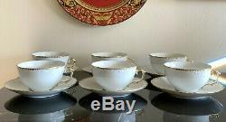 Anna Weatherley Simply Anna Gold Rim Tea Cups and Saucers Set of 6
