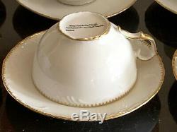 Anna Weatherley Simply Anna Gold Rim Tea Cups and Saucers Set of 6