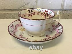 Antique 18th / 19th Century English Porcelain Cup & Saucer with Floral Decoration