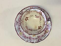 Antique 18th / 19th Century English Porcelain Cup & Saucer with Floral Decoration