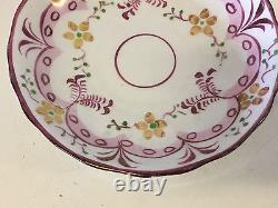 Antique 18th / 19th Century English Porcelain Cup & Saucer with Floral Decoration