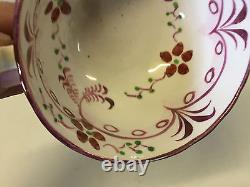 Antique 18th / 19th Century English Porcelain Cup & Saucer with Floral Decoration