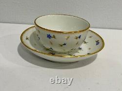 Antique 18th / 19th Century Swiss Nyon Porcelain Tea Cup / Bowl & Saucer