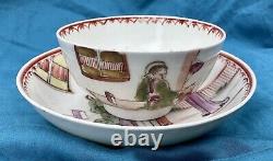 Antique 18th Century Chinese Export Porcelain Cup and Saucer Qianlong Period