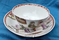 Antique 18th Century Chinese Export Porcelain Cup and Saucer Qianlong Period