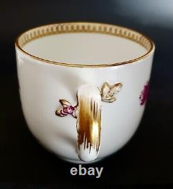 Antique 18th Century Meissen Marcolini Period Floral Cup and Saucer Coffee Tea