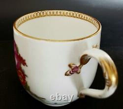 Antique 18th Century Meissen Marcolini Period Floral Cup and Saucer Coffee Tea