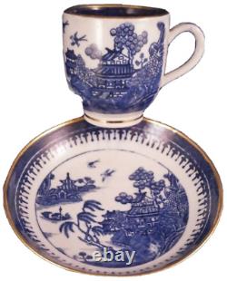 Antique 18thC Caughley Porcelain Nankin Pattern Cup & Saucer Porzellan Tasse #2