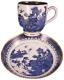Antique 18thc Caughley Porcelain Nankin Pattern Cup & Saucer Porzellan Tasse #2
