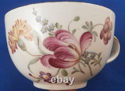 Antique 18thC Frankenthal Porcelain Floral Cup & Saucer Porzellan Blumentasse