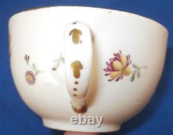 Antique 18thC Frankenthal Porcelain Floral Cup & Saucer Porzellan Blumentasse