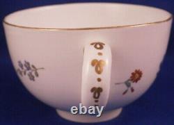 Antique 18thC Frankenthal Porcelain Floral Cup & Saucer Porzellan Tasse German