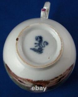 Antique 18thC Frankenthal Porcelain Scenic Scene Cup & Saucer Porzellan Tasse