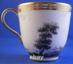 Antique 18thC French Scenic Cup & Saucer Porcelain Porzellan Tasse Valenciennes