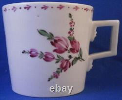 Antique 18thC Gotha Porcelain Floral Cup & Saucer Porzellan Tasse Thuringen