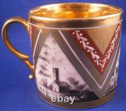 Antique 18thC Locre La Courtille Cup & Saucer Porcelain Porzellan Tasse French