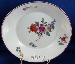 Antique 18thC Ludwigsburg Floral Scene Cup & Saucer Porcelain Porzellan Tasse