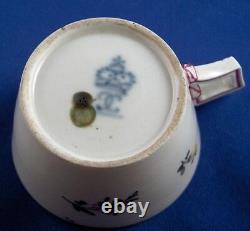 Antique 18thC Ludwigsburg Floral Scene Cup & Saucer Porcelain Porzellan Tasse