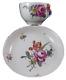 Antique 18thc Ludwigsburg Floral Scene Cup & Saucer Porcelain Porzellan Tasse #3