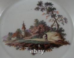 Antique 18thC Ludwigsburg Porcelain Scenic Cup & Saucer Porzellan Tasse Scene