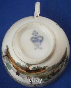 Antique 18thC Ludwigsburg Porcelain Scenic Cup & Saucer Scene Porzellan Tasse
